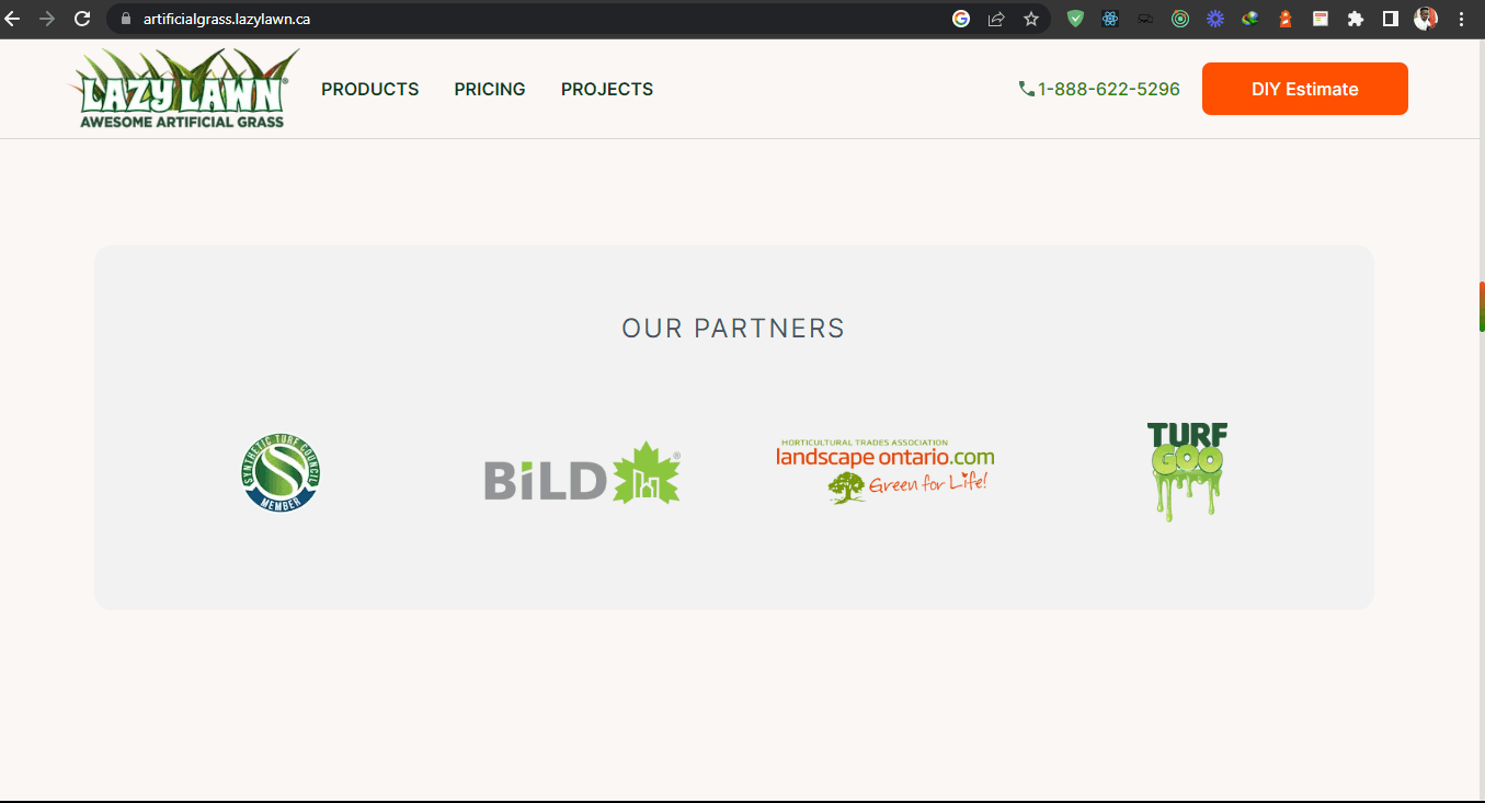Lazy Lawn Landing Page