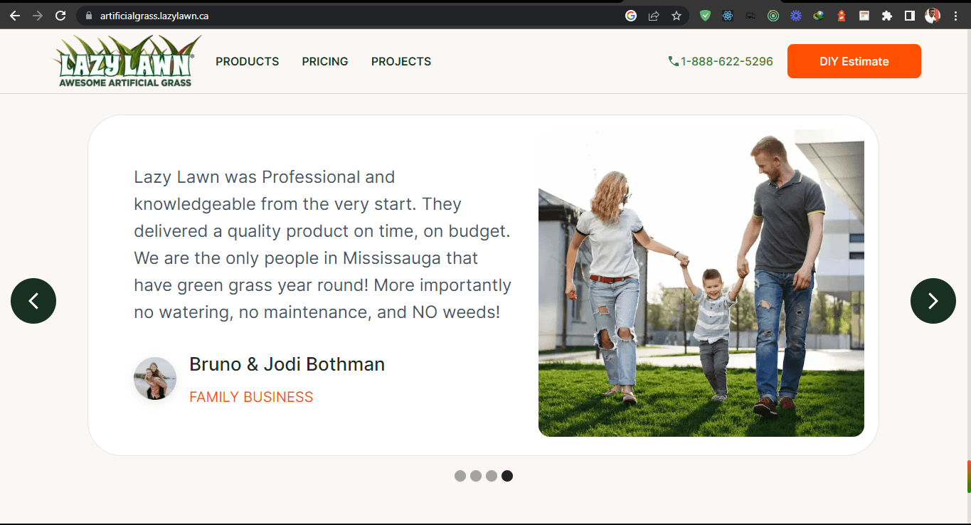 Lazy Lawn Landing Page